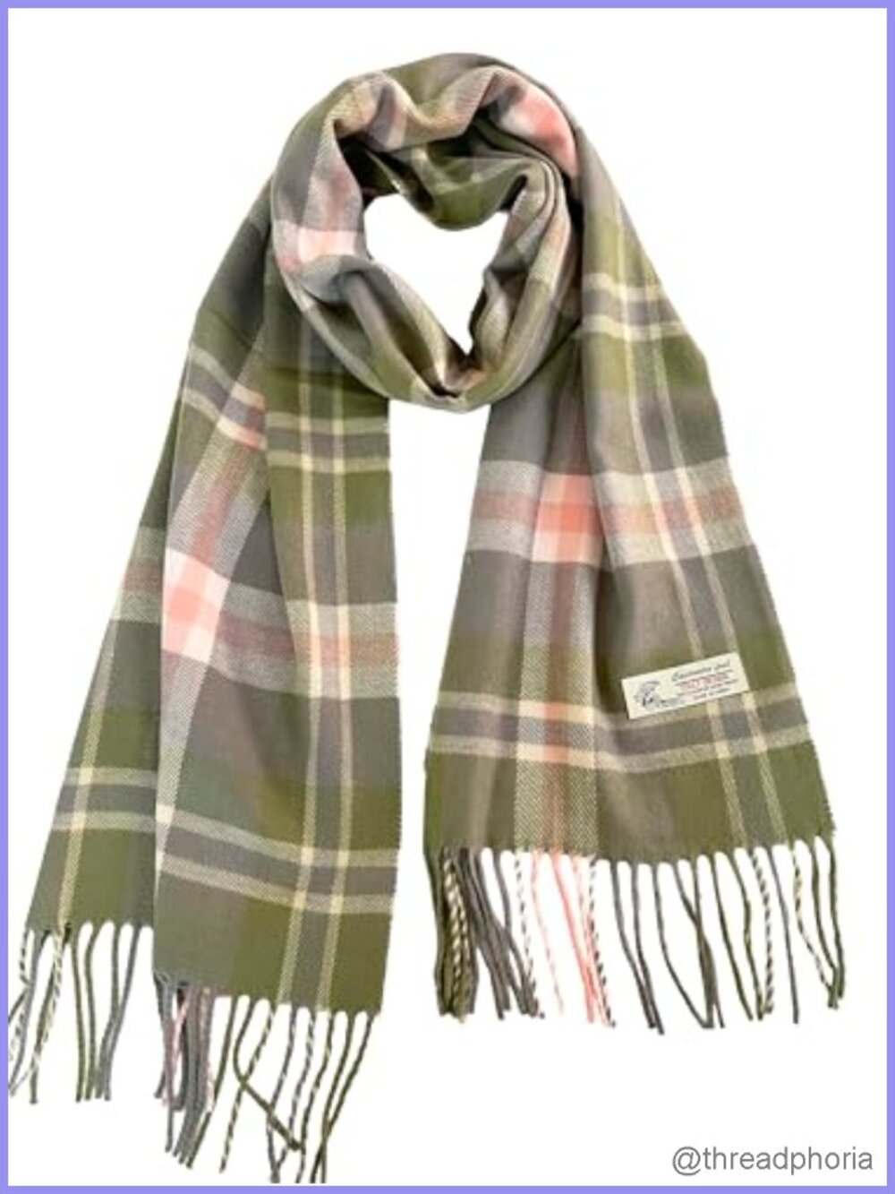 Viscose Tartan Plaid Scarf Long Winter Wrap 72 Inches